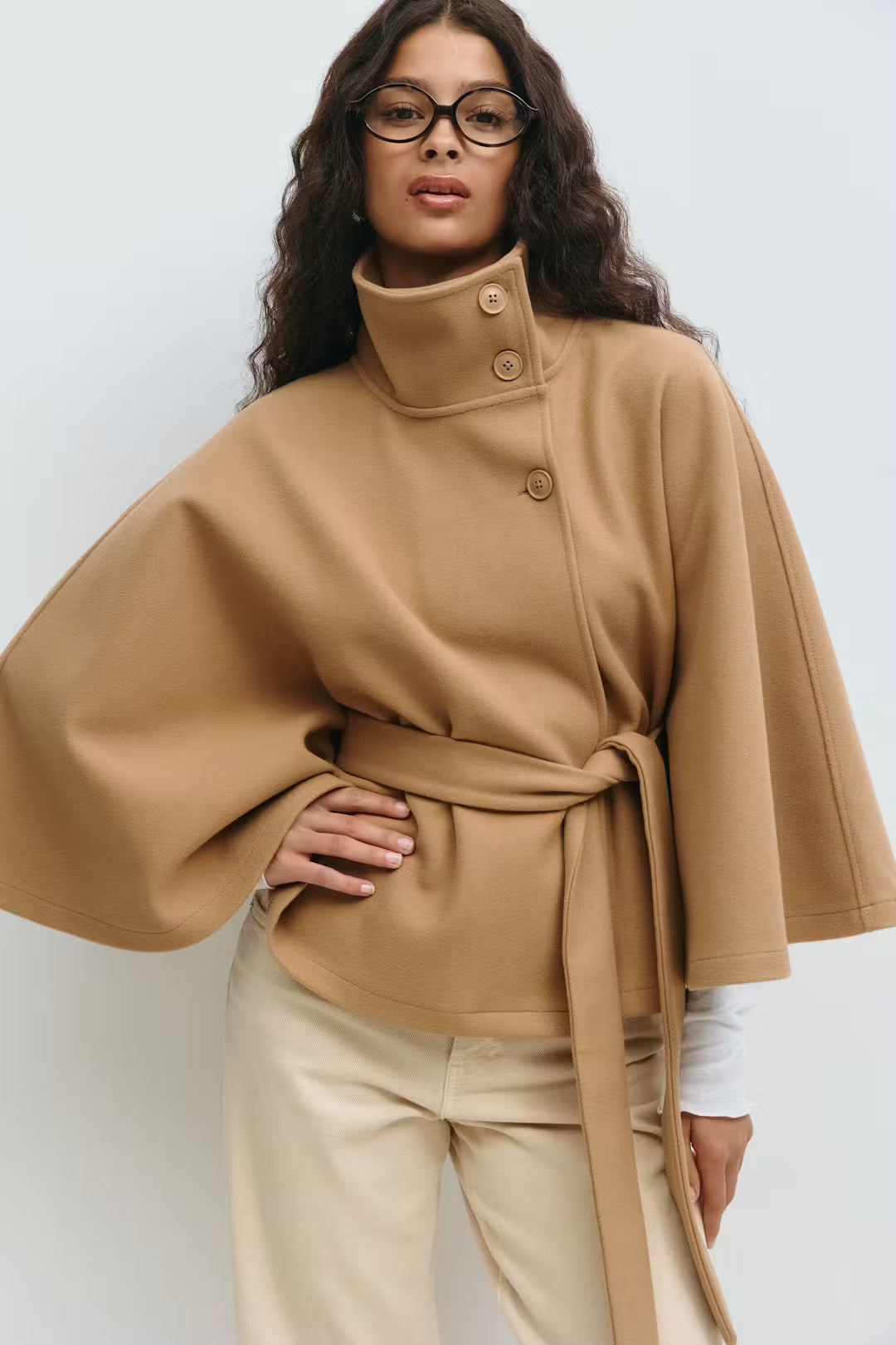 Gianna Cape Belt Coat Noor Laurent
