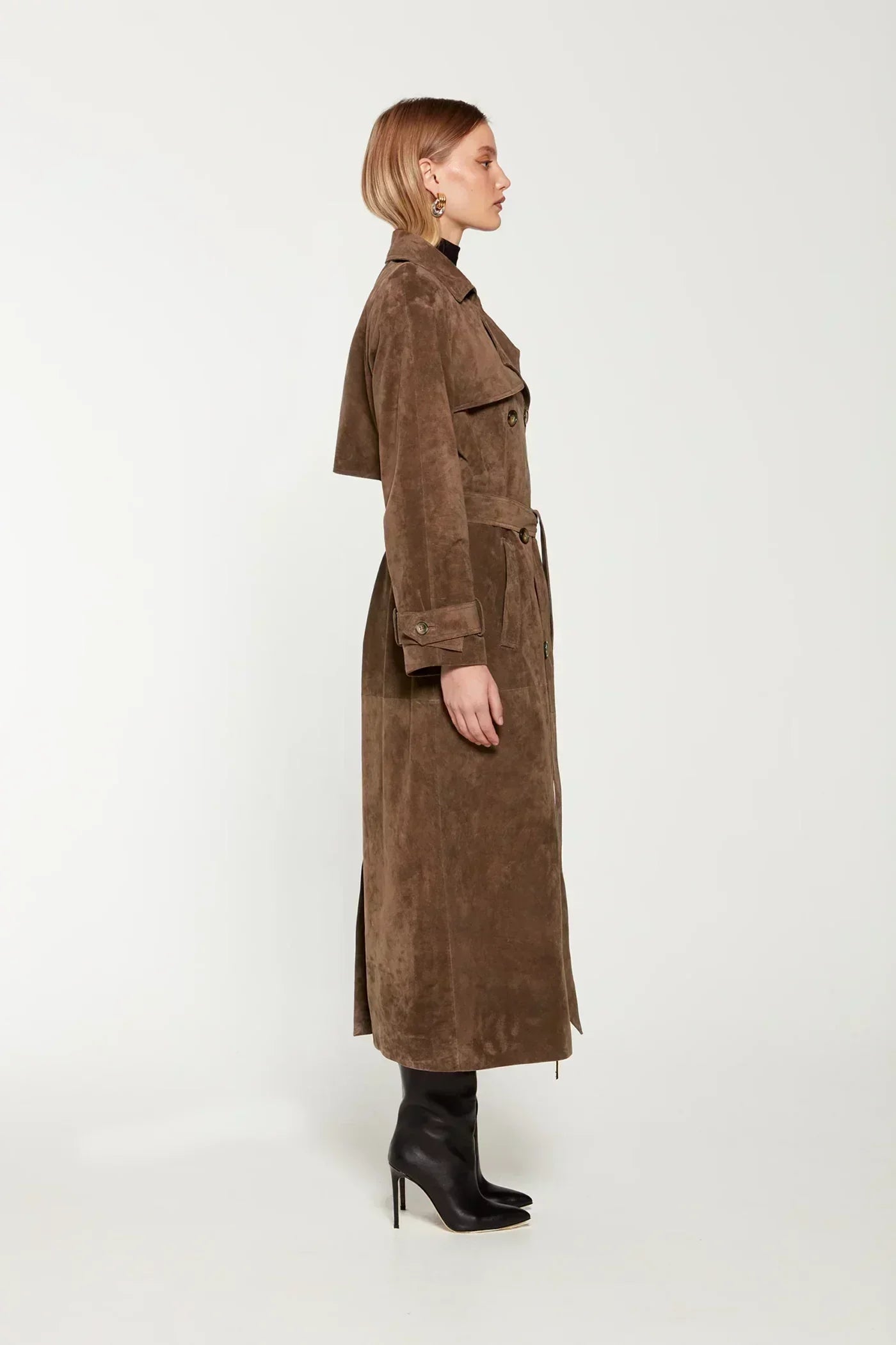 Hailey Suede Trenchcoat