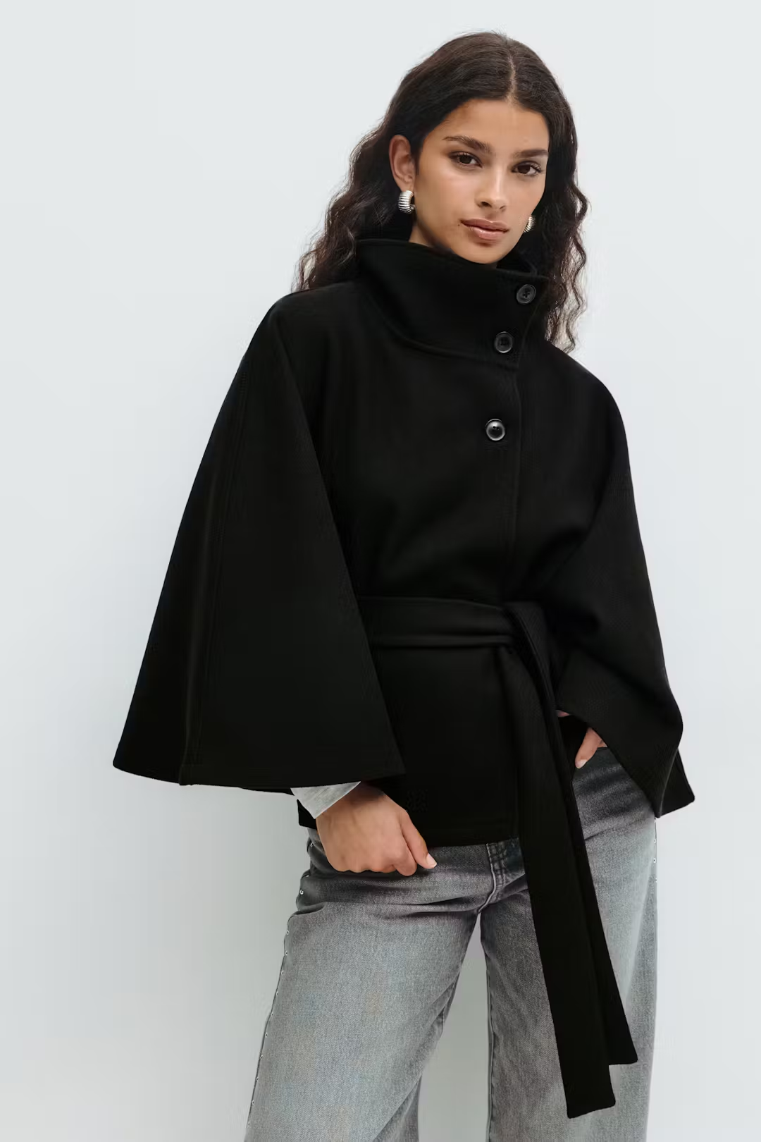 Gianna Cape Belt Coat Noor Laurent