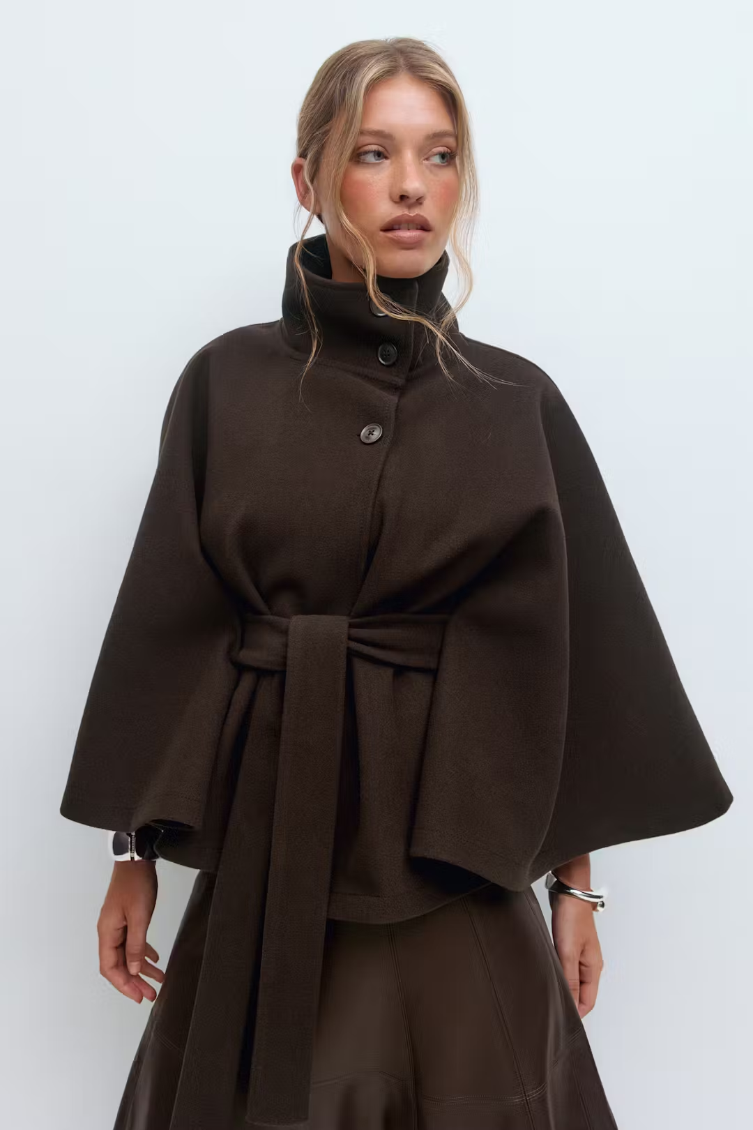 Gianna Cape Belt Coat Noor Laurent