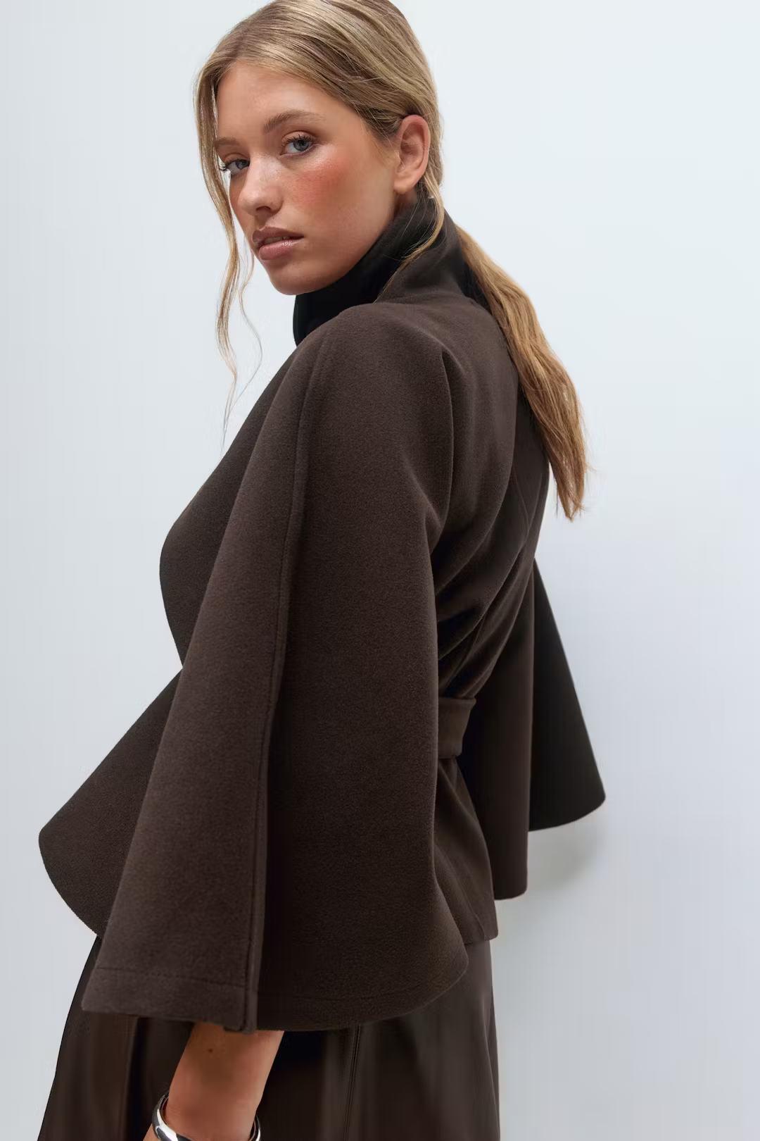 Gianna Cape Belt Coat Noor Laurent