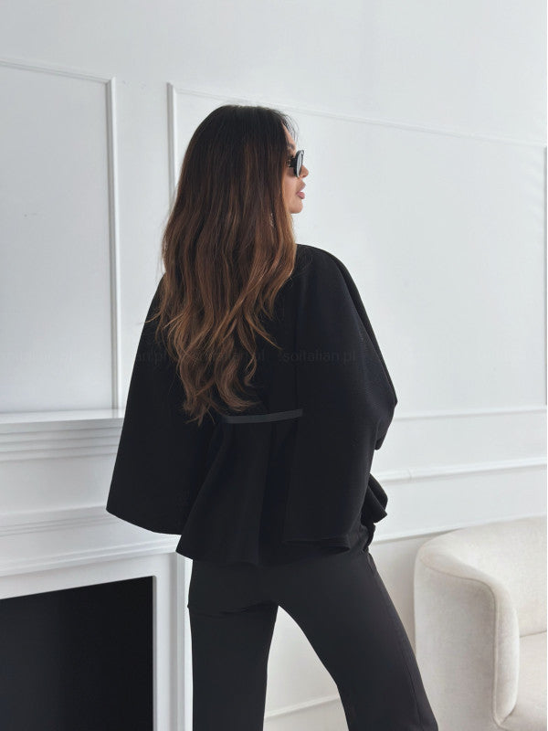 Maria Cape Belt Coat Noor Laurent