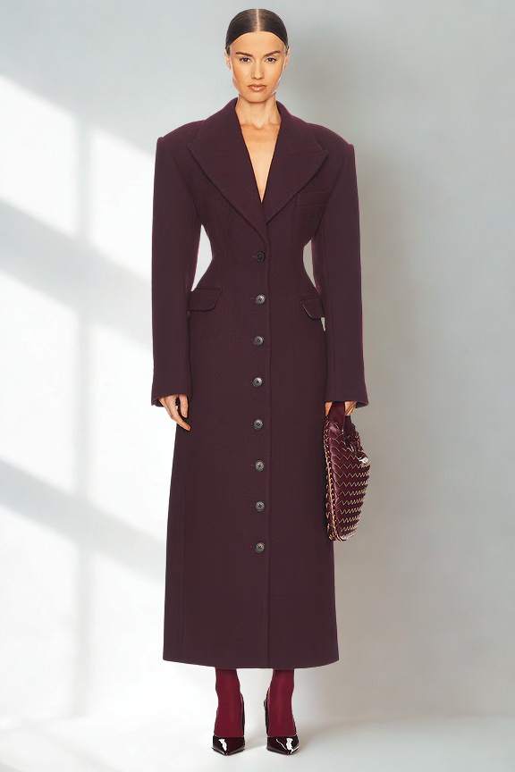 Elsa Wool Coat Noor Laurent