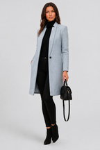 Tailored Longline Wool Coat Audrey Calvero