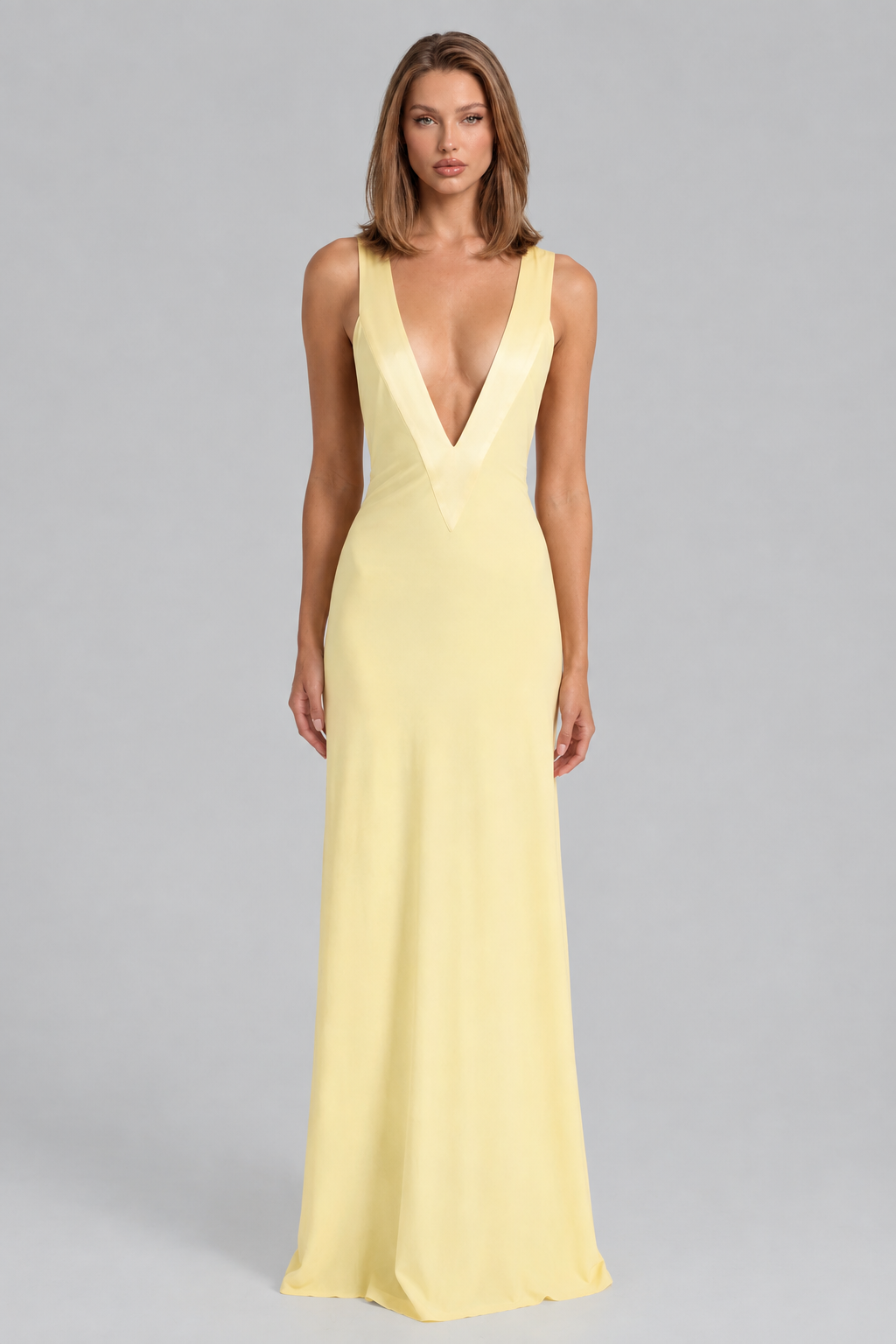 Party Maxi Dress with Satin Straps Audrey Calvero