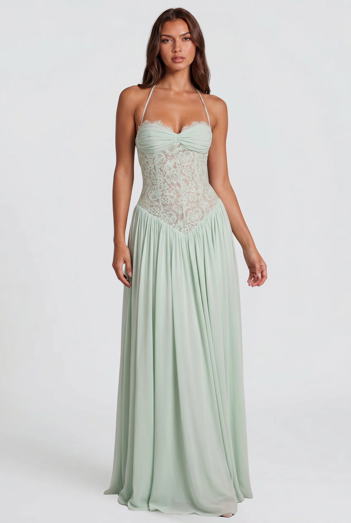 Lace Corset Maxi Dress Audrey Calvero