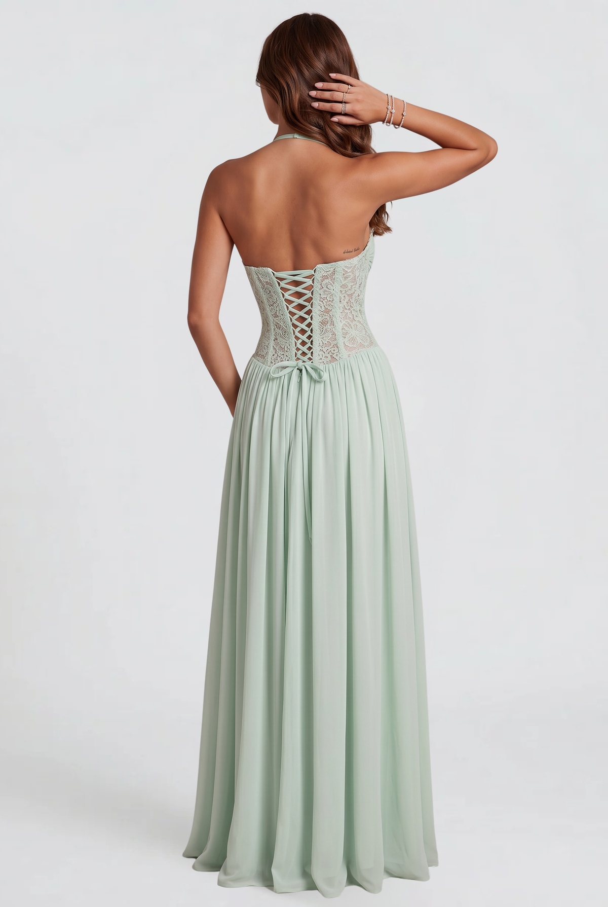 Lace Corset Maxi Dress Audrey Calvero