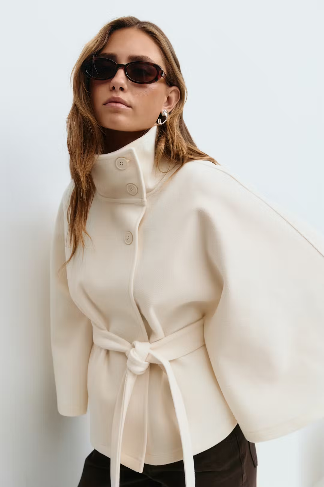 Gianna Cape Belt Coat Noor Laurent
