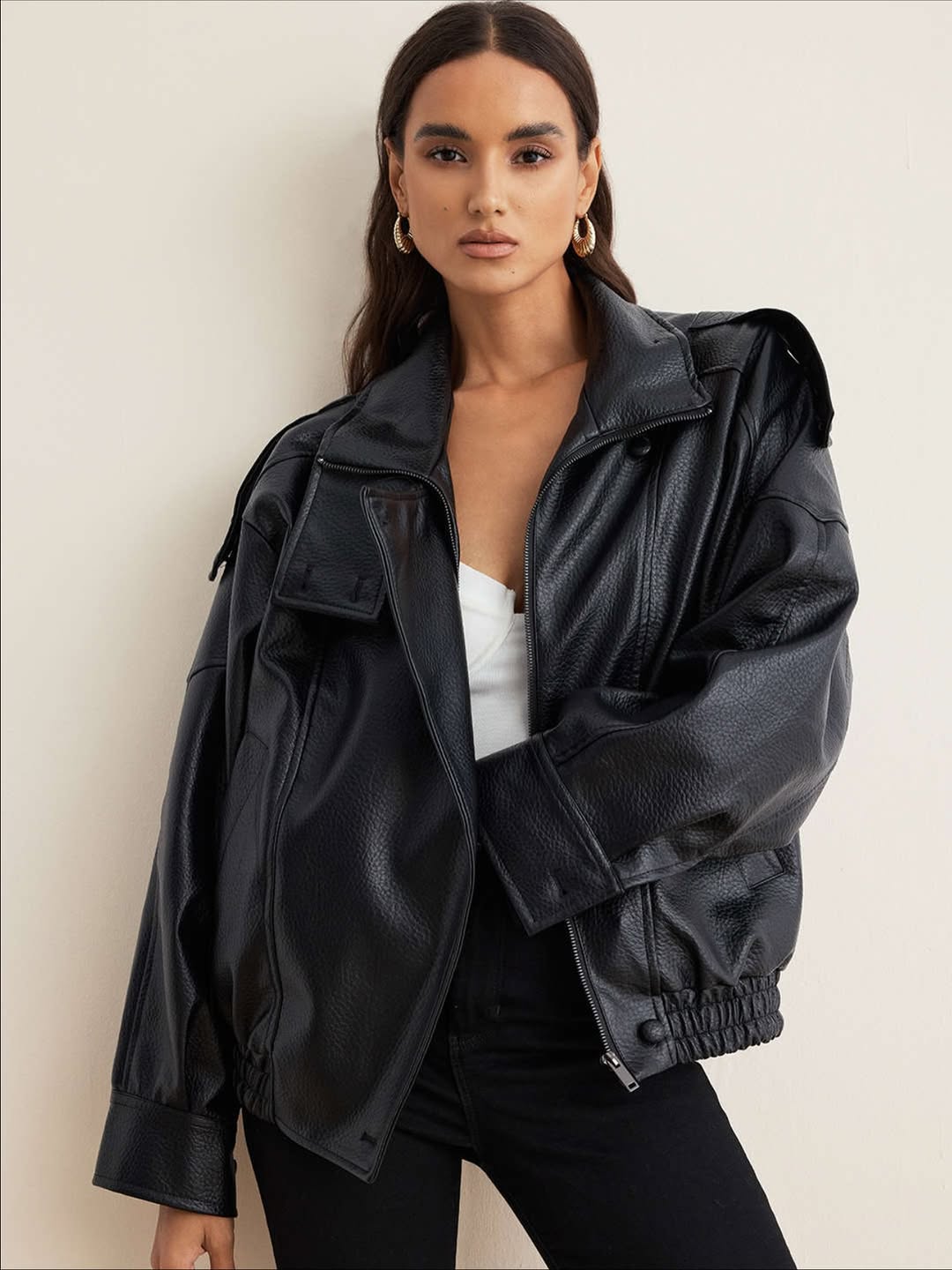 Amelie Leather Jacket Noor Laurent