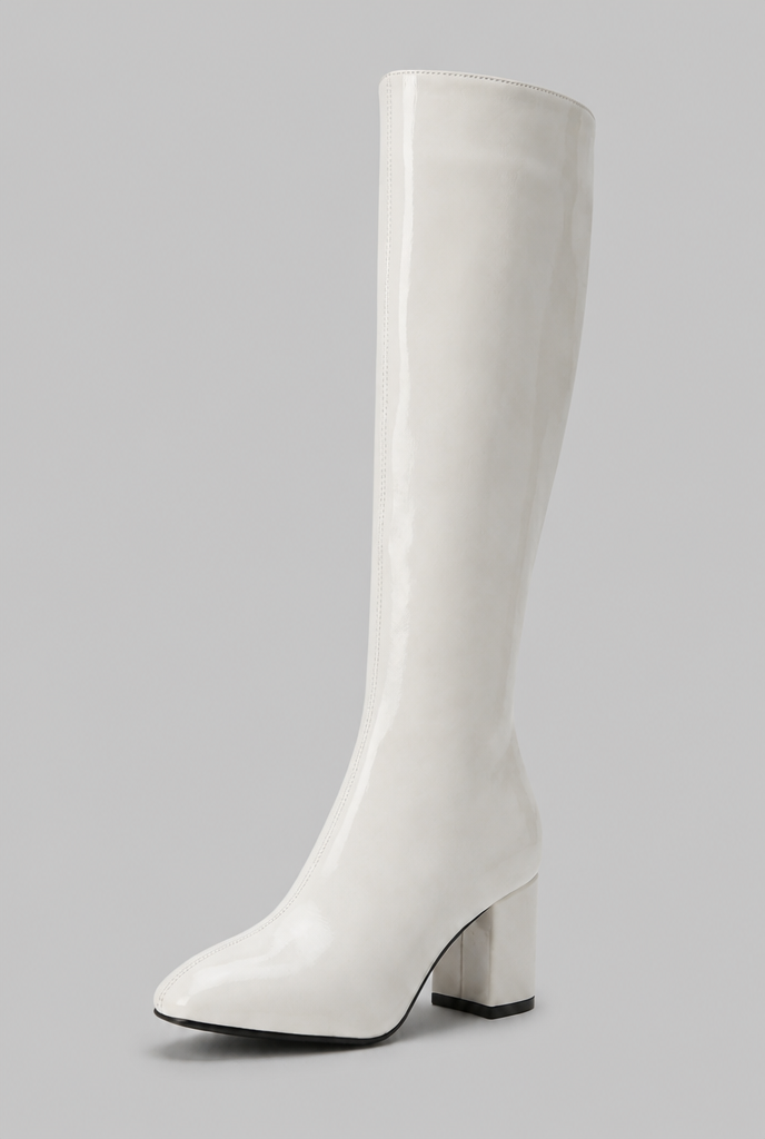 Willow Glossy Leather Boots Audrey Calvero