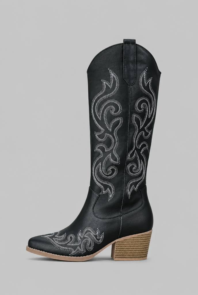 Wide Calf Western Cowboy Boots Audrey Calvero