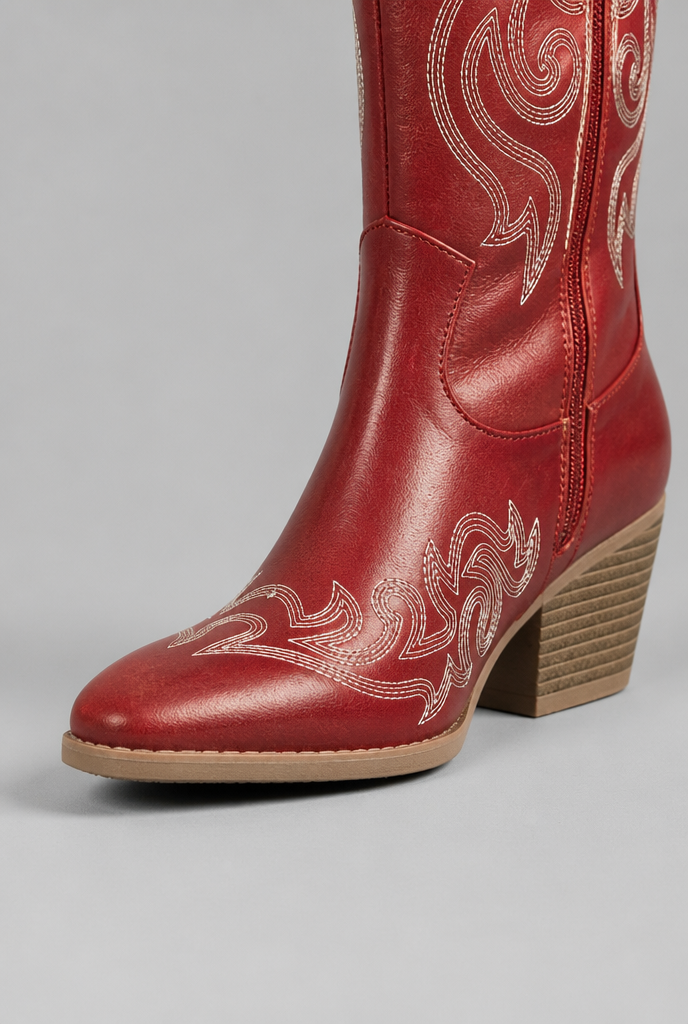 Wide Calf Western Cowboy Boots Audrey Calvero