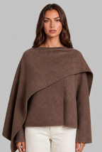 Draped Wool Cape Jacket Audrey Calvero