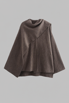 Draped Wool Cape Jacket Audrey Calvero