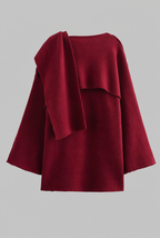 Draped Wool Cape Jacket Audrey Calvero