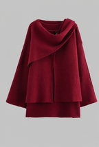 Draped Wool Cape Jacket Audrey Calvero