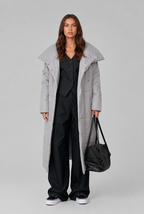 Long Puffer Coat with Oversized Collar Audrey Calvero