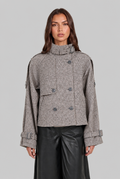 Cropped Jacket with Buckle Detail Audrey Calvero
