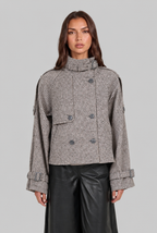Cropped Jacket with Buckle Detail Audrey Calvero