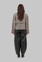 Cropped Jacket with Buckle Detail Audrey Calvero