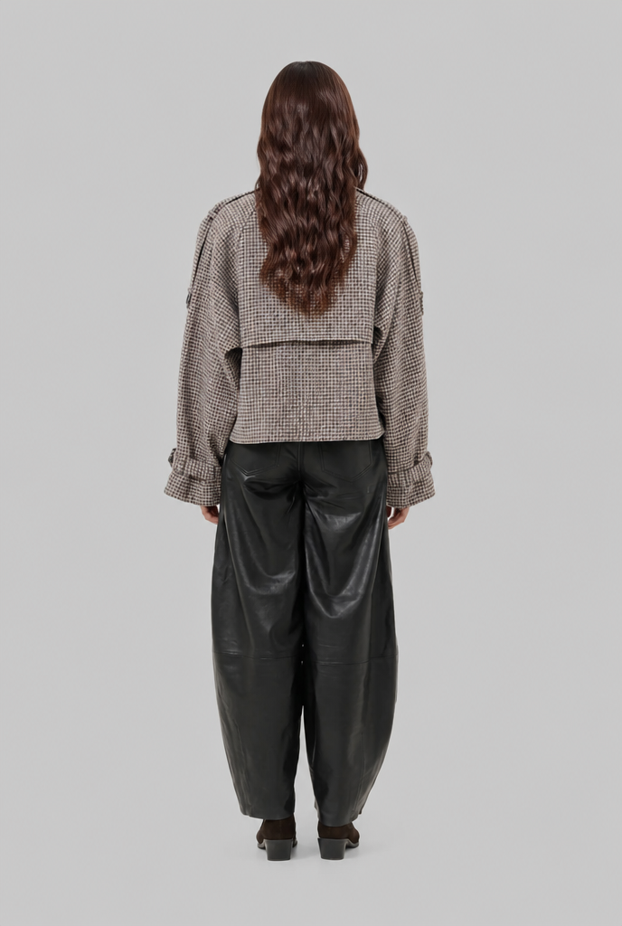 Cropped Jacket with Buckle Detail Audrey Calvero