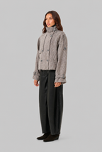 Cropped Jacket with Buckle Detail Audrey Calvero