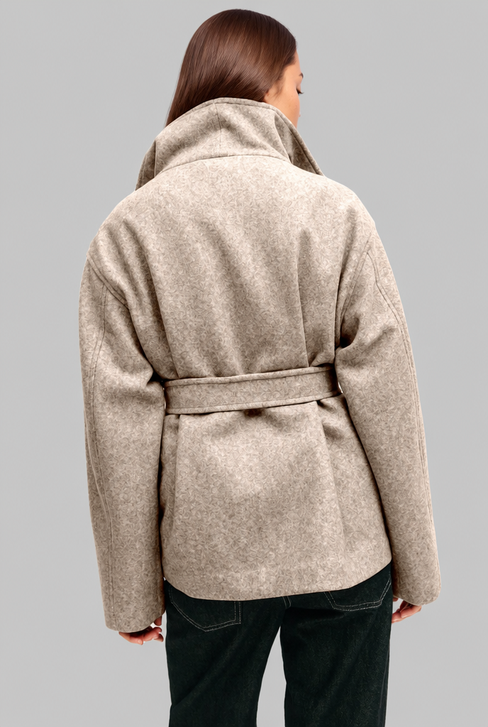 Belted Wool Coat Audrey Calvero