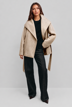 Belted Wool Coat Audrey Calvero