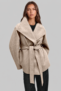 Belted Wool Coat Audrey Calvero