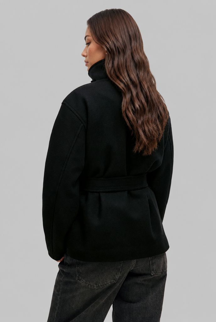 Belted Wool Coat Audrey Calvero