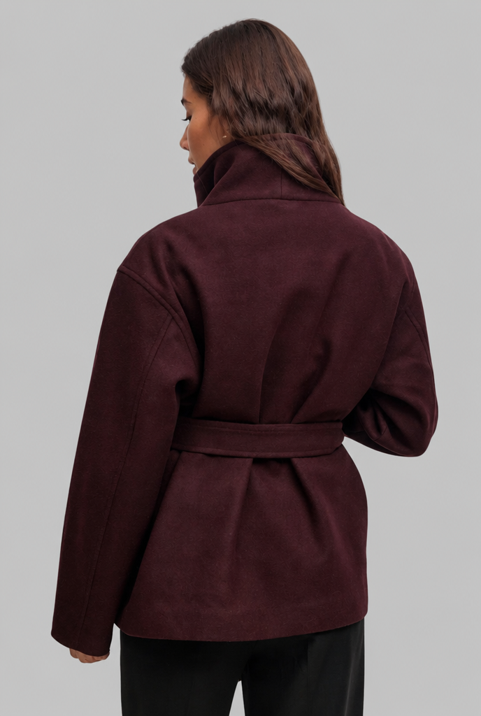 Belted Wool Coat Audrey Calvero