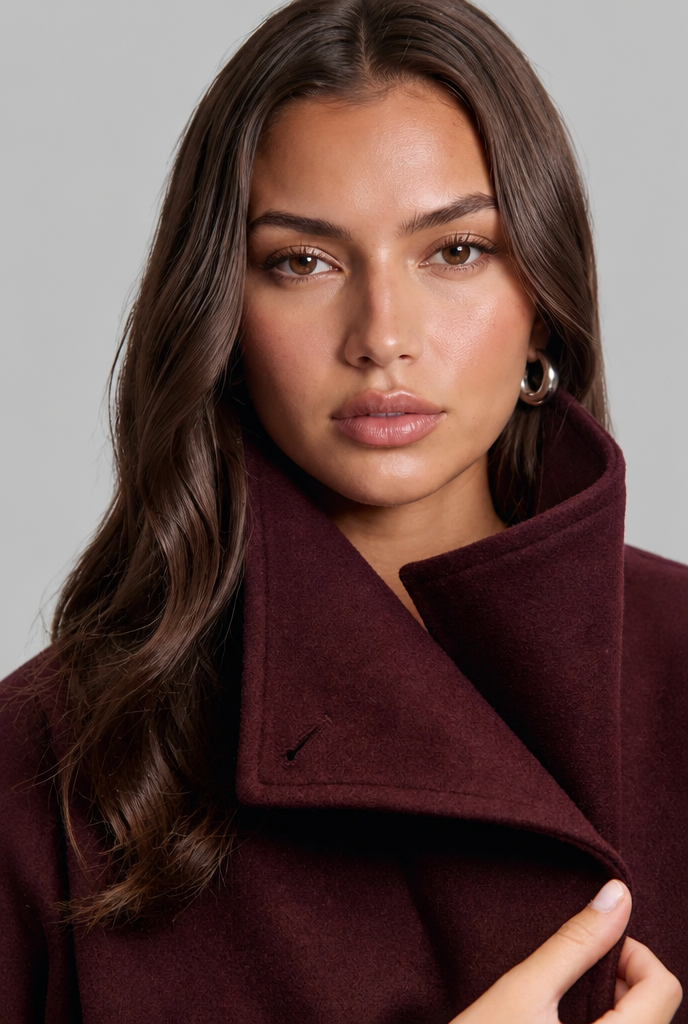 Belted Wool Coat Audrey Calvero