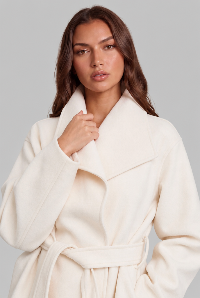 Belted Wool Coat Audrey Calvero
