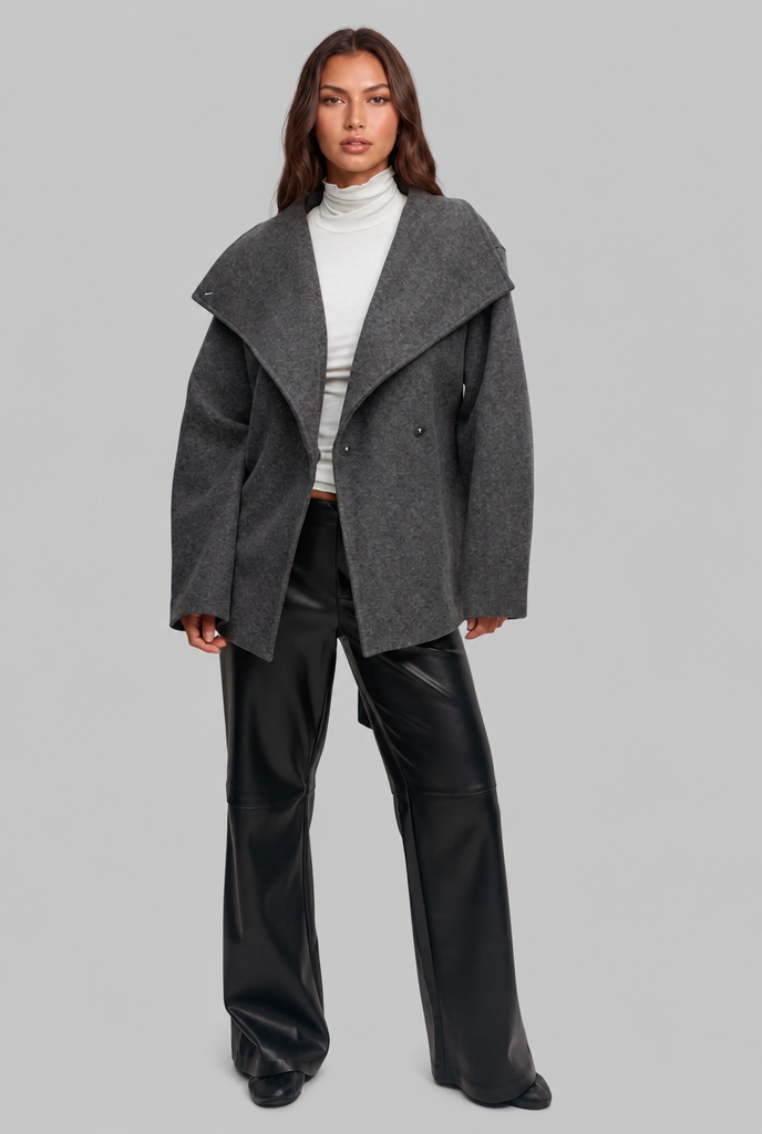 Belted Wool Coat Audrey Calvero