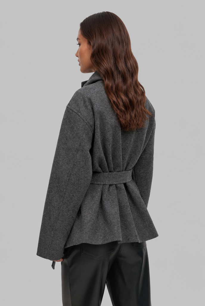 Belted Wool Coat Audrey Calvero