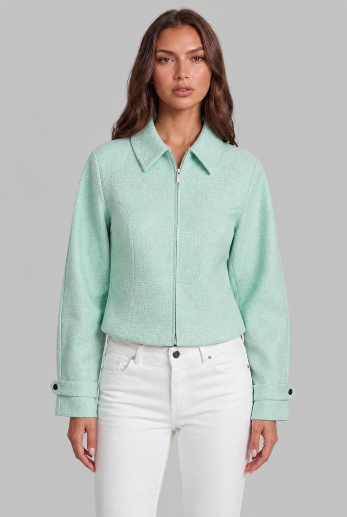 Cropped Textured Jacket Audrey Calvero