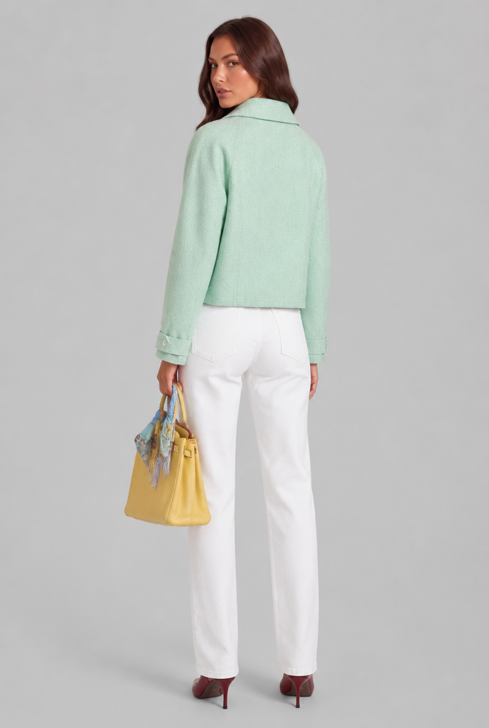 Cropped Textured Jacket Audrey Calvero