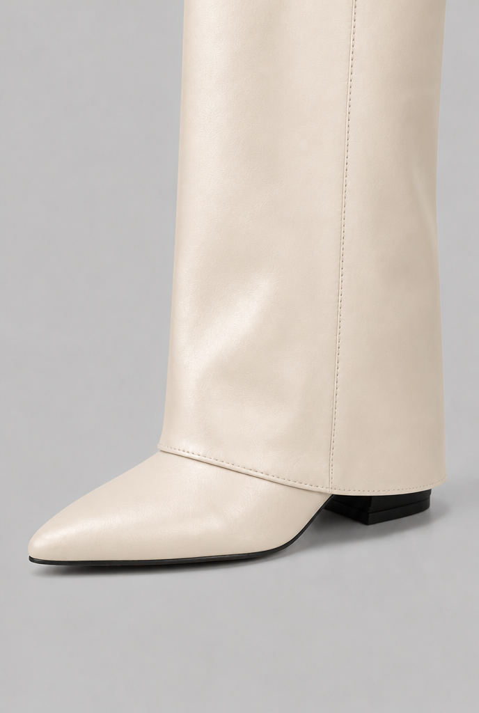 Knee-High Boots with Gold Buckle Audrey Calvero