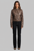 Cropped Leather Jacket Audrey Calvero