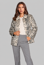 Leopard Print Faux Fur Jacket Audrey Calvero