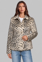 Leopard Print Faux Fur Jacket Audrey Calvero