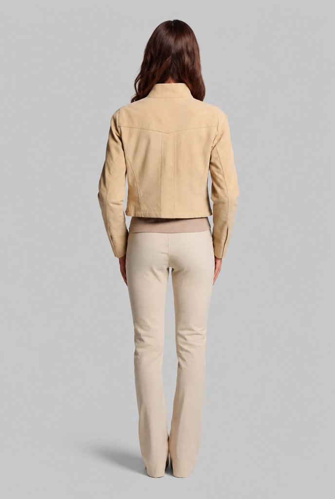 Cropped Suede Jacket Audrey Calvero