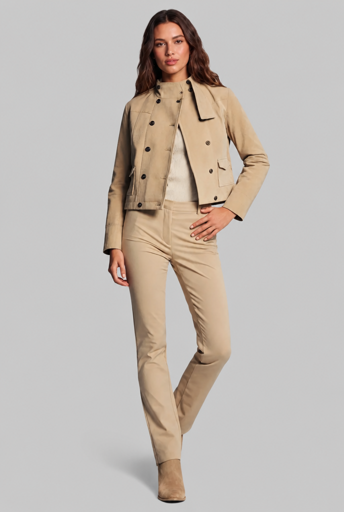 Cropped Suede Jacket Audrey Calvero