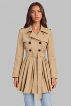 Belted Short Trench Coat Audrey Calvero
