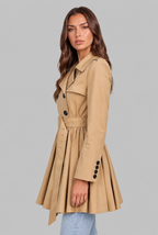 Belted Short Trench Coat Audrey Calvero