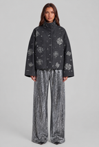 Cropped Jacket with Sequin Detail Audrey Calvero