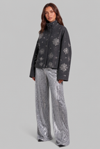 Cropped Jacket with Sequin Detail Audrey Calvero