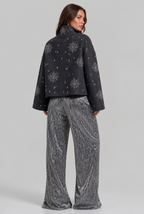 Cropped Jacket with Sequin Detail Audrey Calvero