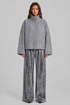 Cropped Jacket with Sequin Detail Audrey Calvero
