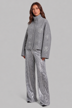 Cropped Jacket with Sequin Detail Audrey Calvero